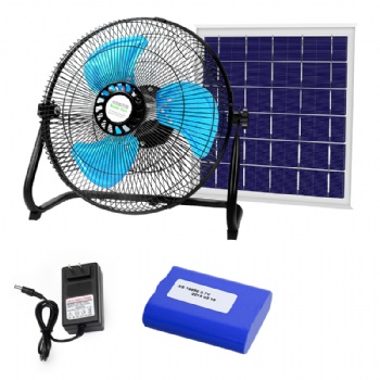 Good Quality 12inch Solar Recharging Fan with USB Socket for Exporting